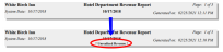 Hotel Department Revenue Report example banner showing if Unrealized Revenue is added